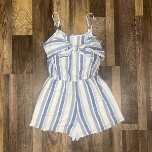 Abercrombie Kids Blue Striped Romper size 9/10